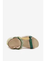 Sandały Damskie Na Rzepy D.Franklin DFSH406003 Zielone