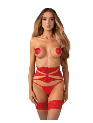 Dámsky sexy podväzkový pás Matildea red - Obsessive