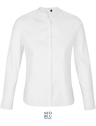 NEOBLU Bart Women Popelínová blúzka s dlhými rukávmi 24.3787 optic white