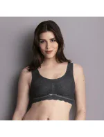 Anita Essential Lace - čipkovaná podprsenka bez kostice s vyberateľnými vypchávkami (5400) antracitová