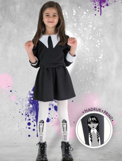 Dievčenské vzorované pančuchové nohavice s potlačou BLACK DR2330