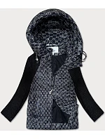 Nadrozmerná prechodná bunda zo zmiešaného materiálu Vaston black (F-23729-2#)