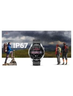 GIEWONT Vertex SmartCall GW450-4 Silver/Carbon Silicone Smartwatch