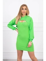 Šaty s mikinou zelené neónové Šaty s mikinou zelené neónové