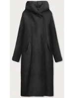 Dlhý čierny prehoz cez oblečenie s kapucňou (B6010-1) Dlhý čierny prehoz cez oblečenie s kapucňou (B6010-1)