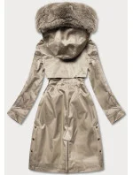 Dámska zimná bunda Teddy beige (b537-46) Dámska zimná bunda Teddy beige (b537-46)