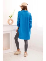 Bavlnená mušelínová košeľa tyrkysová