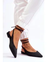 Dámske šnurovacie baleríny 22-297 model 178022 Black - Stephan Paris Dámske šnurovacie baleríny 22-297 model 178022 Black - Stephan Paris