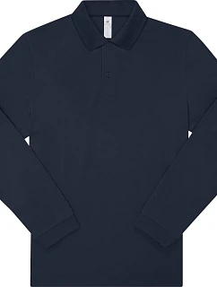 B&C My Polo 180 LSL Piqué – polo s dlhým rukávom 01.U425 tmavomodrá