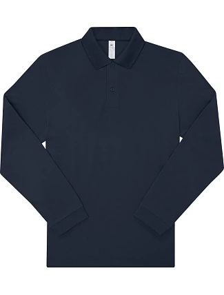 B&C My Polo 180 LSL Piqué – polo s dlhým rukávom 01.U425 tmavomodrá