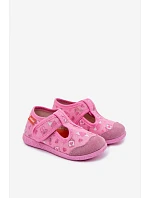 Dětské pantofle Milami na suchý zip lesklé růžové Jasimrra Dětské pantofle Milami na suchý zip lesklé růžové Jasimrra