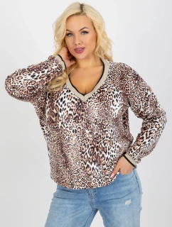 Blúzka RV BZ 8338.39P čierna a béžová