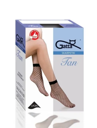 Sieťované ponožky kabaretky Gatta Tan nr 2