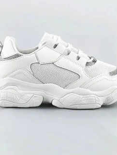 Biele dámske šnurovacie tenisky "sneakers" (172)