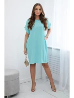 Šaty s vreckami svetlá mäta
