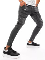 Pánske čierne nákladné nohavice Dstreet UX3291