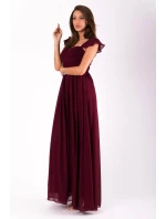 Dámske šaty EVA & LOLA s rukávom dlhé bordó - Bordová / S - EVA & LOLA Dámske šaty EVA & LOLA s rukávom dlhé bordó - Bordová / S - EVA & LOLA