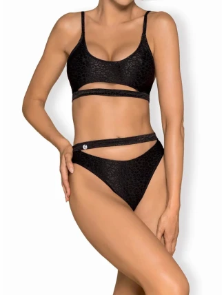 Krásne dvojdielne plavky Miamelle čierna - Obsessive