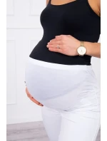 Dámske tehotenské džínsové nohavice 2671-1 Biela - Kesi