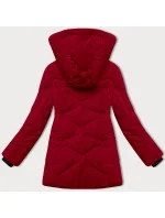 Dámska zimná bunda s odnímateľnou kapucňou LHD bordová (LHD-24577)