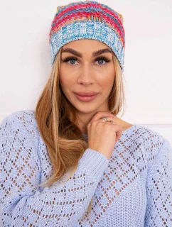 Fleecová čiapka Klaudia K255 žltá neón+modrá