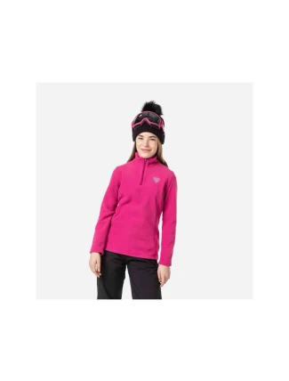 Rossignol Dievča 1/2 Zip Fleecová mikina ružová