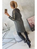 Mikina so zipsom na chrbte graphite melange