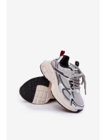 Sneakersy Dziecięce Na Grubej Podeszwie Srebrne Xairana