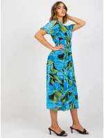 Šaty DHJ SK 15967.54P čierna a modrá