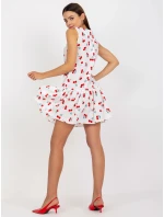 Šaty LK SK 506962 1.63P bielo-červené Šaty LK SK 506962 1.63P bielo-červené