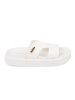 Praktické biele ponožky s platformou pre ženy