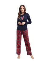 Luna 657 long/r Flanelové pyžamo M-2XL dámske