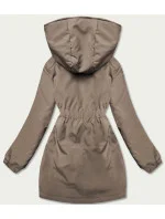 Dámska béžová parka s kapucňou (B8121-12) Dámska béžová parka s kapucňou (B8121-12)