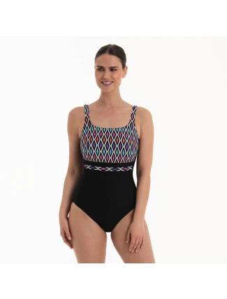 Dámske jednodielne plavky Style Melilla 6256 444 Black Mix - Anita