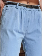 Dámske nohavice chinos s opaskom RELCIX modré FashionStreet UY2586