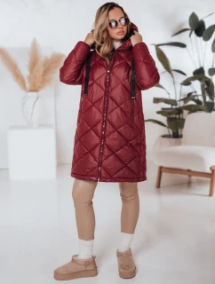 Dámska zimná bunda SNOWVIBE bordová prešívaná FashionStreet TY4996