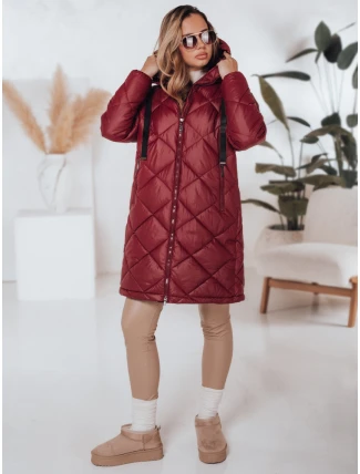 Dámska zimná bunda SNOWVIBE bordová prešívaná FashionStreet TY4996 Dámska zimná bunda SNOWVIBE bordová prešívaná FashionStreet TY4996