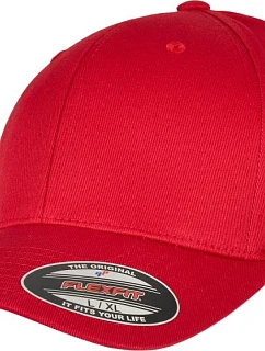 Flexfit 6277OC 6-panelová čiapka z biobavlny 55.77OC červená