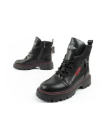 Lee Cooper dámske trapper topánky dámske zateplené kožené slingbacks čiernočervené dámske topánky