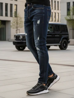 FashionStreet pánske tmavomodré nohavice UX3810