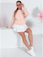 Dámska nadrozmerná mikina s výšivkou SOFTSLON ružová FashionStreet BY1432 Dámska nadrozmerná mikina s výšivkou SOFTSLON ružová FashionStreet BY1432