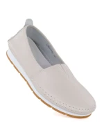 Dámske kožené slip-on topánky béžovej farby S.Barski LR61-7051