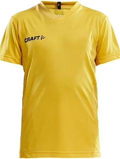 Craft Teamwear Squad Go Jersey Solid Jr Detské športové tričko s výstrihom do V 82.5582 švédska žltá
