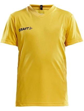 Craft Teamwear Squad Go Jersey Solid Jr Detské športové tričko s výstrihom do V 82.5582 švédska žltá Craft Teamwear Squad Go Jersey Solid Jr Detské športové tričko s výstrihom do V 82.5582 švédska žltá