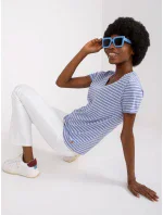 Tričko D16054M02431A bielej a modrej