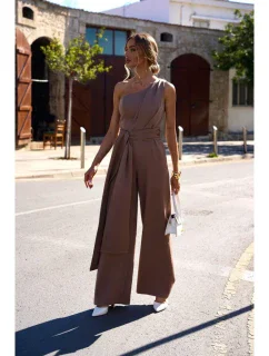 M845 Kombinéza na jedno rameno so šerpou - mocca