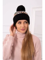 Dámska čiapka Ellen s brmbolcom K325 čierna