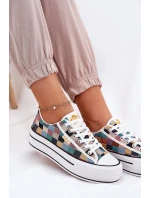 Wzorzyste Trampki Damskie Na Platformie Lee Cooper LCW-25-31-3441L Multikolor