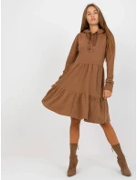 Šaty D10027C30287A6 hnedé