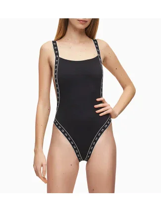 Jednodielne plavky KW0KW00971-BEH čierna - Calvin Klein